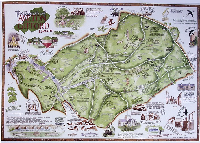 Aveton Gifford Parish map