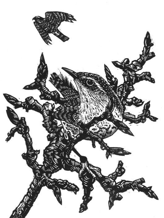 JANUARY.wood engraving