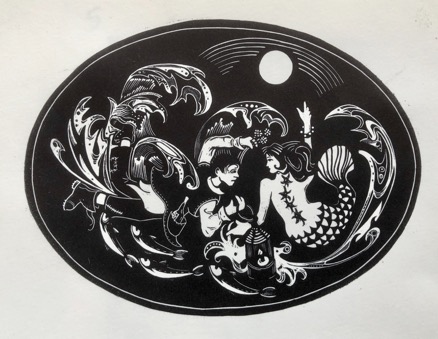 mermaid BW