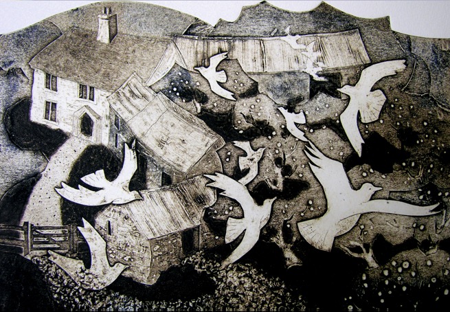 ORCHARD FARM collagraph