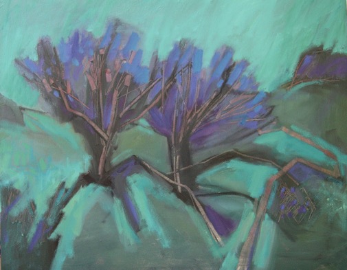 BLACKDOWN RINGS oil on canvas 24 x 30 in