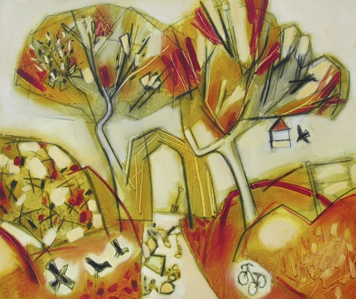 GARDEN oil 76 x 90cms