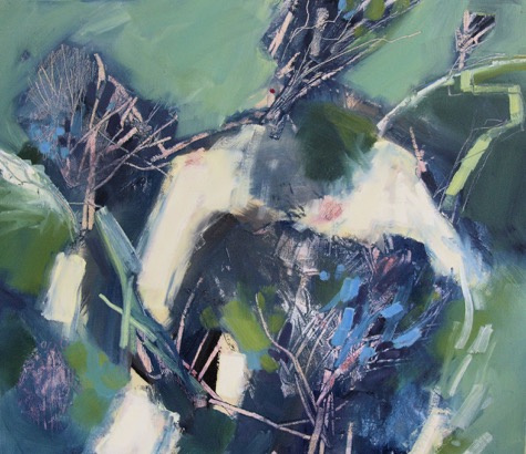 BLACKDOWN RINGS 2 oil on canvas 24 x 30 in