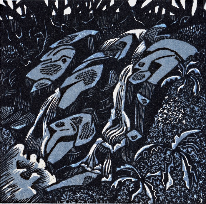 RIVER WEBBERN wood engraving