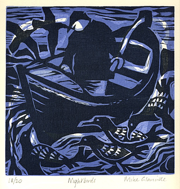 NIGHTBIRDS woodcut